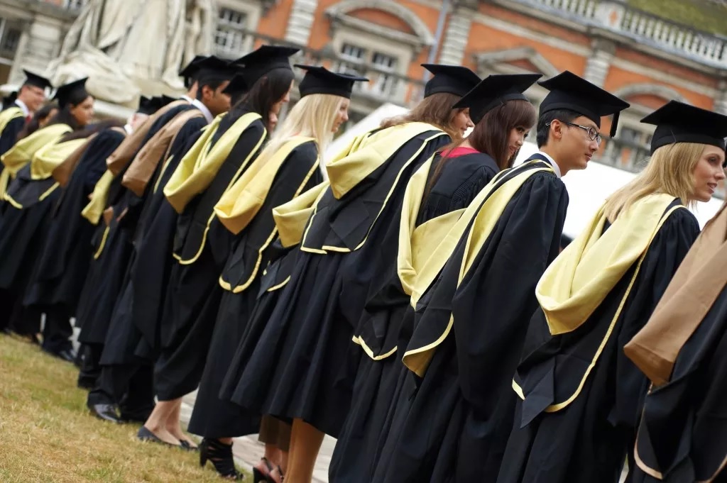 Graduands in their robes