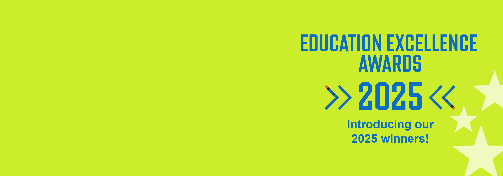 Education excellence awards banner 2025