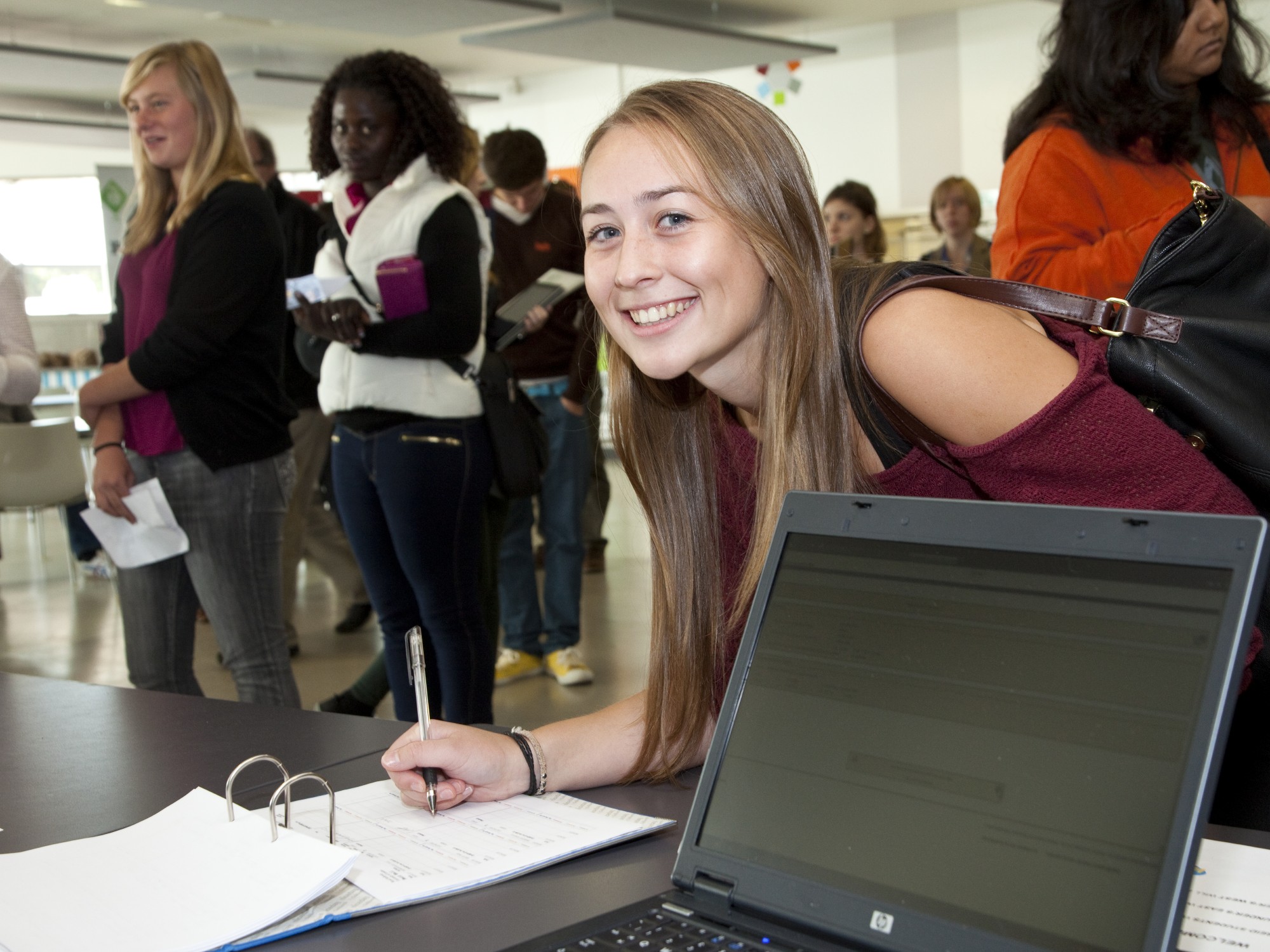 Student completing enrolment during Welcome Week