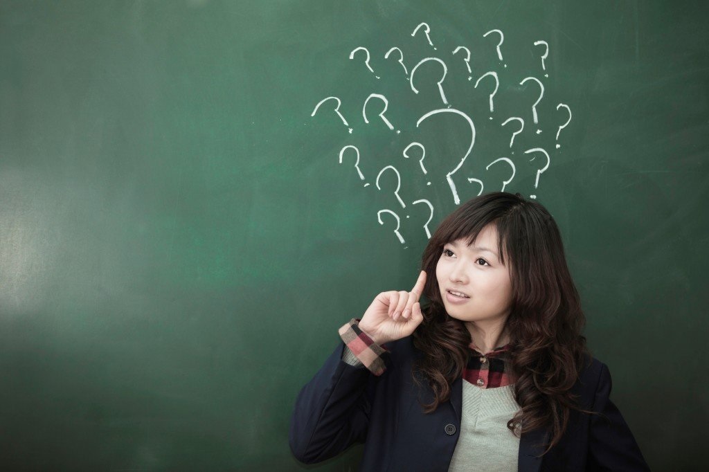 Student with a question