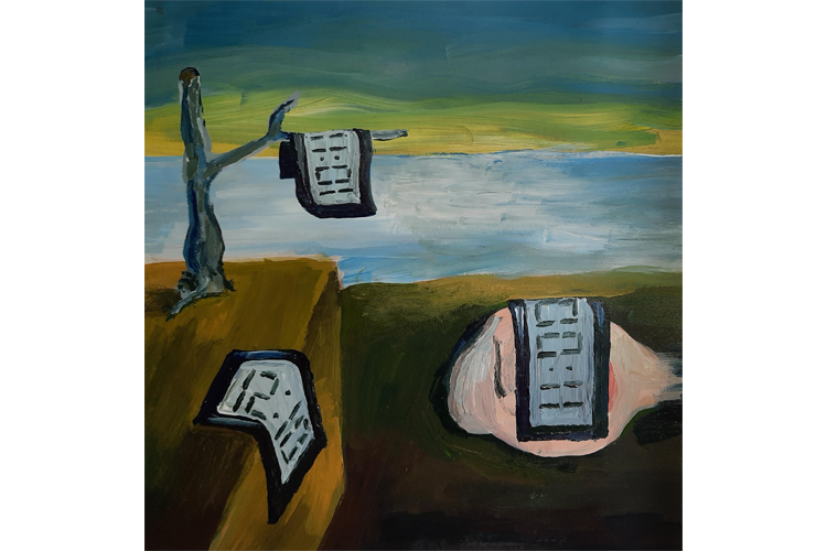 Rebecca Hartley Persistence of Time - white background landscape